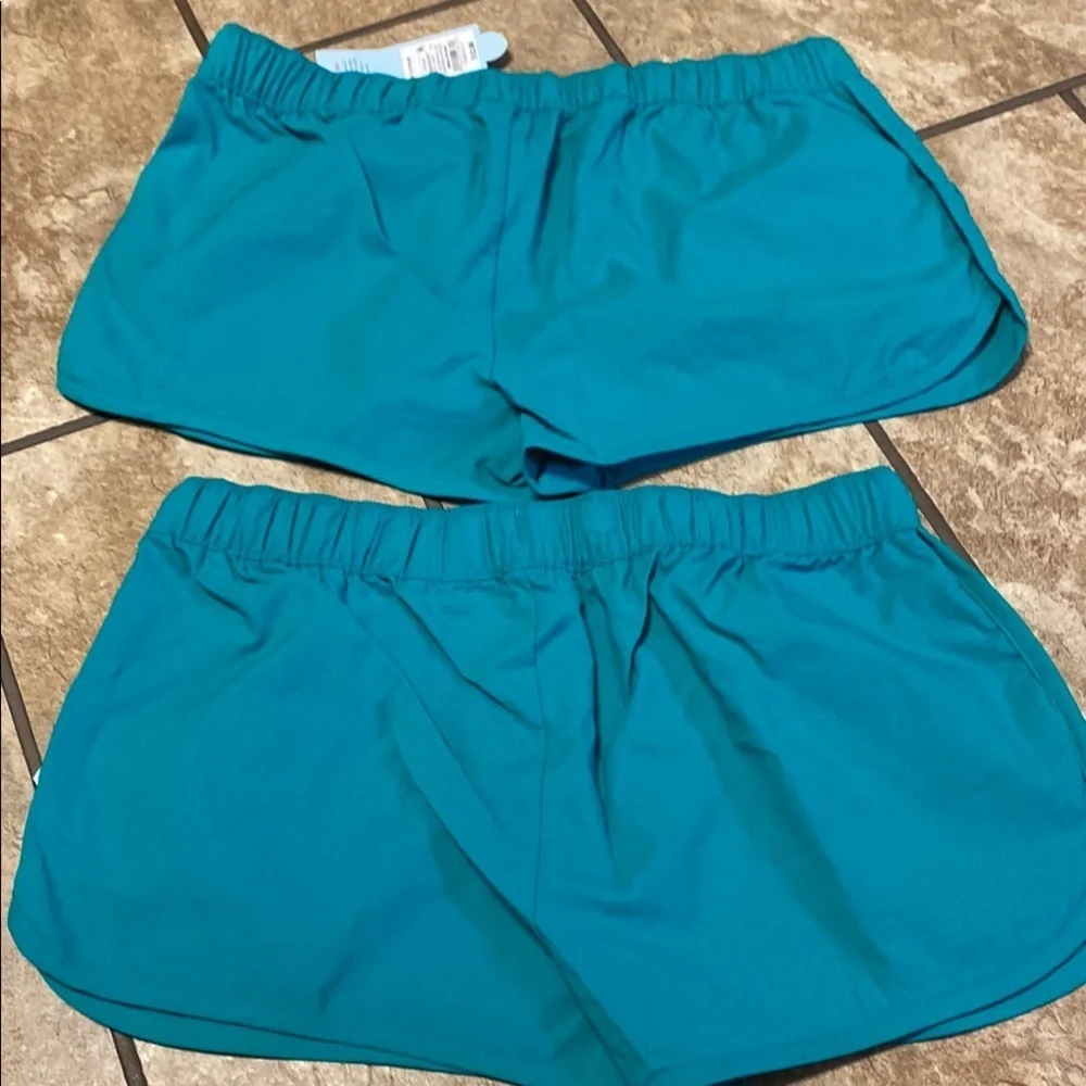 Turquoise Cat & Jack Girls' Size 7/8Plus Swim Shorts Bundle NWT UPF 50+ Summer